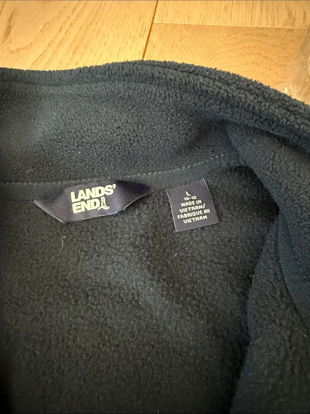 Lands' End Deep Navy Fleece Pullover